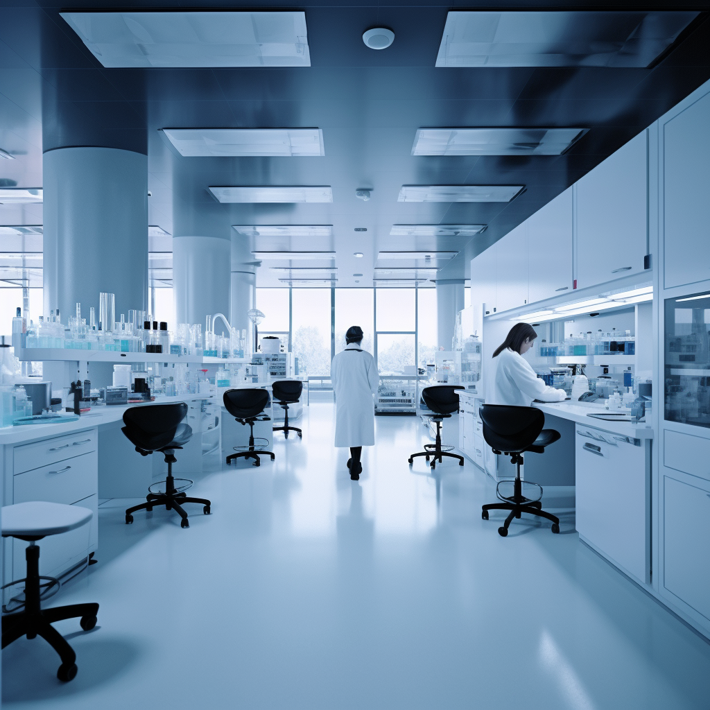 DONALDFPG An image showing a pristine well lit laboratory from 9d5cd811 a675 49a2 894a f80288bfecc1